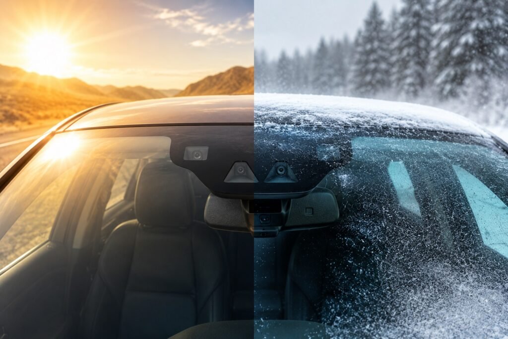 How Temperature Changes Affect Windshield Cameras & Sensors