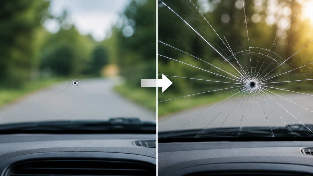 Can a Small Windshield Crack Become a Big One Warning Signs & Solutions